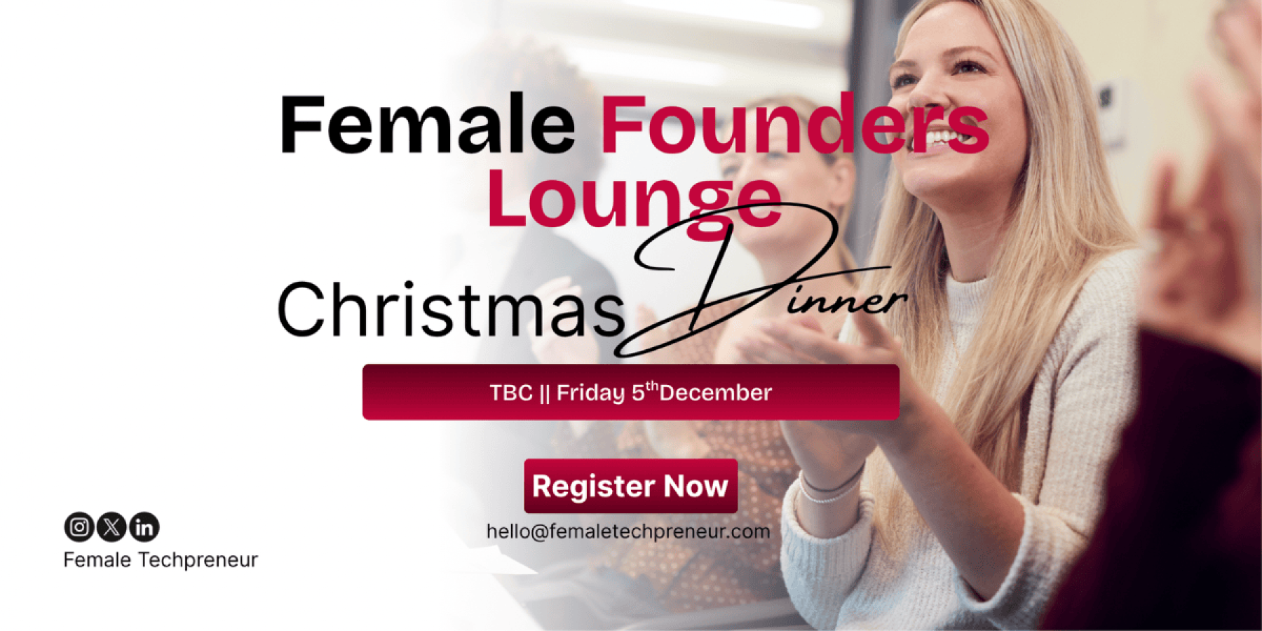 Female Founders Lounge: Christmas Dinner ﻿